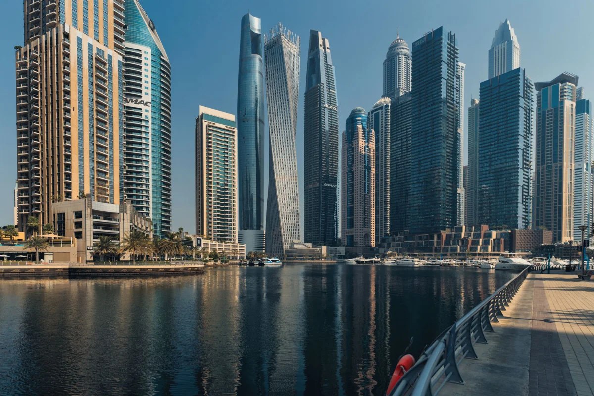 Dubai skyline at dusk